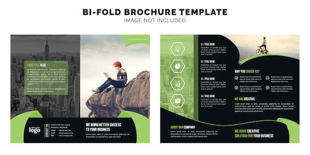 Corporate bi-fold brochure template