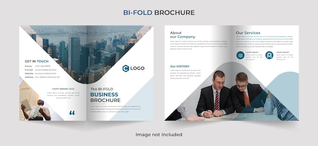 Vettore corporate the bi fold business brochure template design