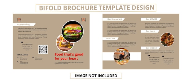 Vector corporate bifold brochure template design