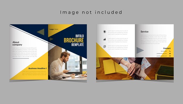 Vector corporate bifold brochure template design