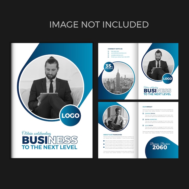Корпоративный дизайн шаблона брошюры Bifold