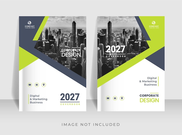 Corporate book cover annual report design brochure flyer template