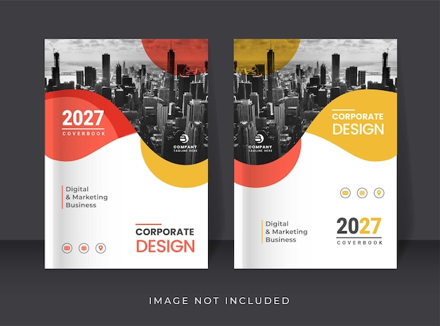 Vector corporate book cover annual report design brochure flyer template