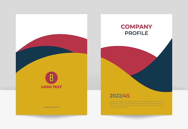 Corporate book cover and corporate brochure cover design template Premium Vector