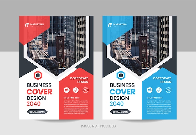 Corporate book cover and corporate brochure cover design template