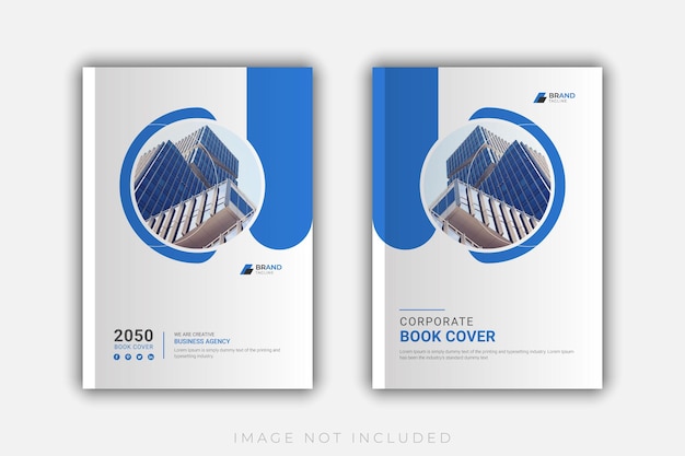 Vector corporate book cover design company profile and annual report template