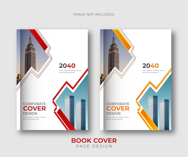 Corporate book cover design template in a4