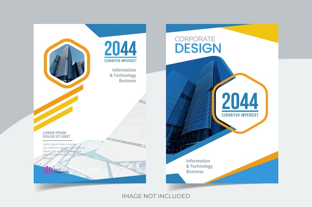 Corporate Book Cover Design Template A4