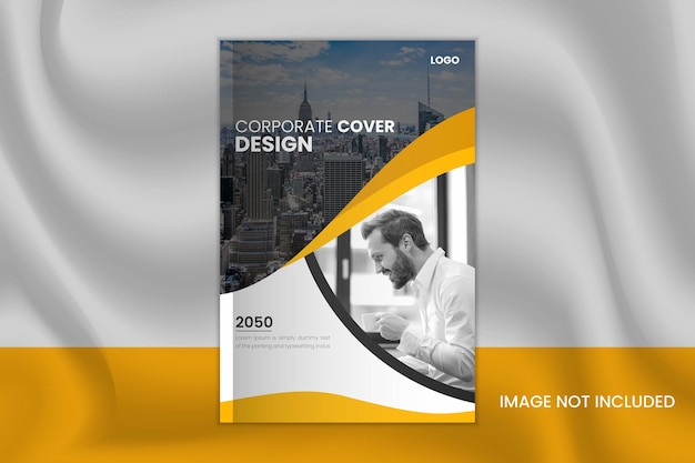 Vector corporate book cover design template for business