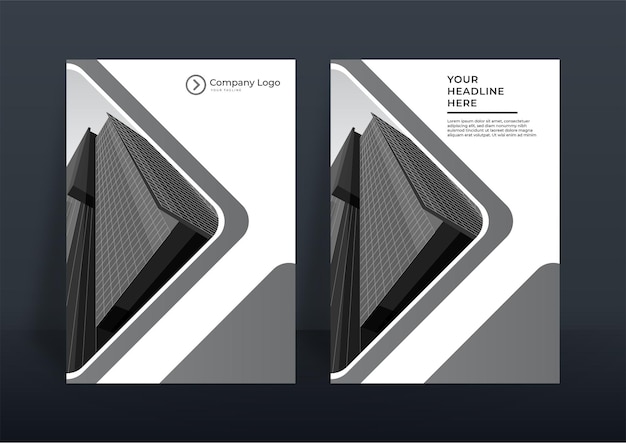 Corporate book cover design template or flier template background for business design. modern company profile template in a4 size