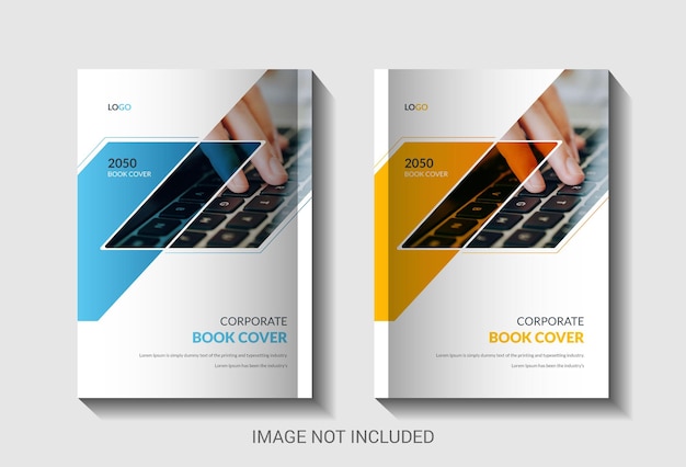 Макет шаблона дизайна корпоративной обложки книги