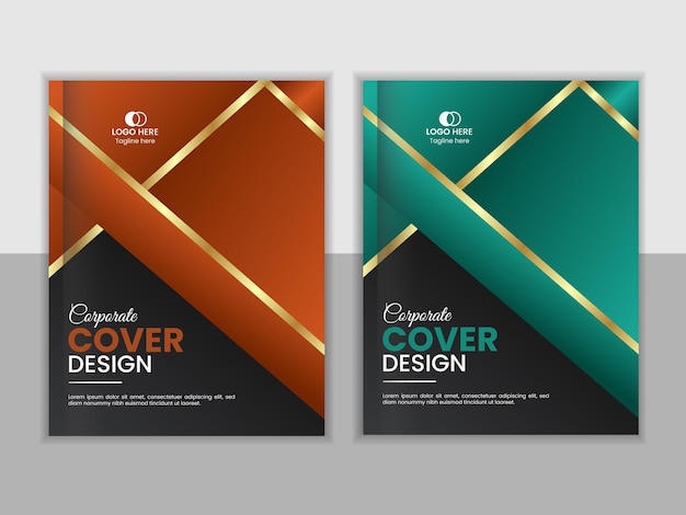 Vector corporate book cover design template