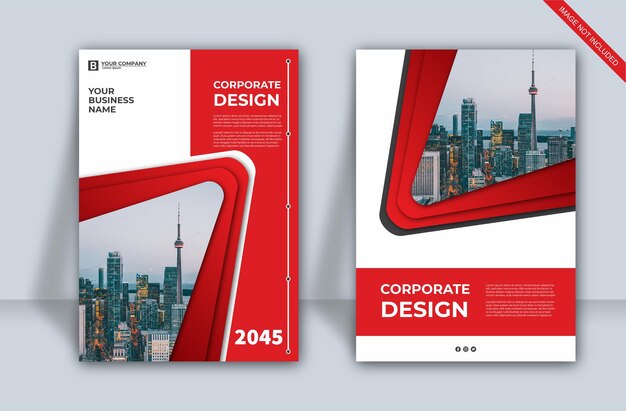 Corporate book cover design template