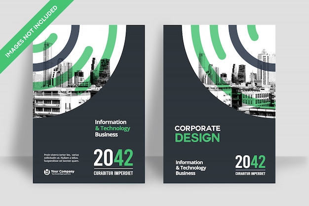 Corporate book cover design template