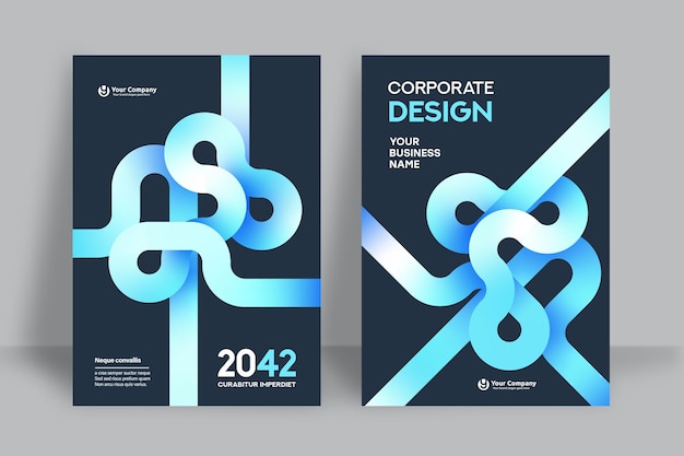 Vector corporate book cover design template