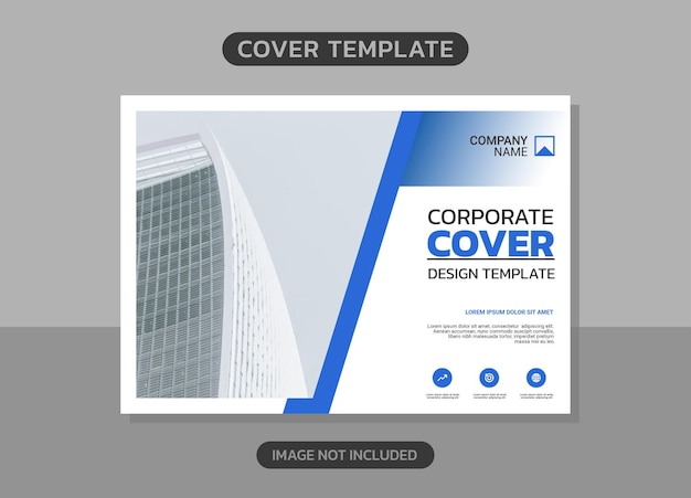 Vector corporate book cover horizontal design