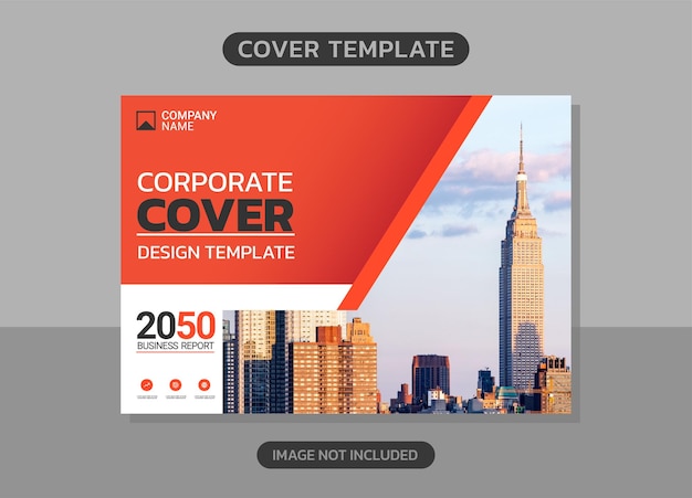 Corporate book cover horizontal design