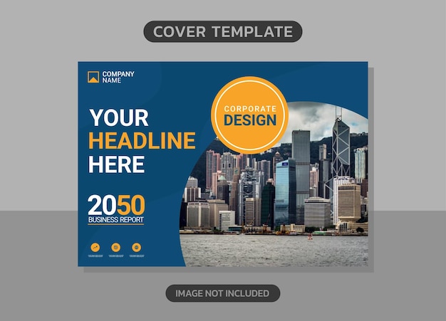 Corporate book cover horizontal design