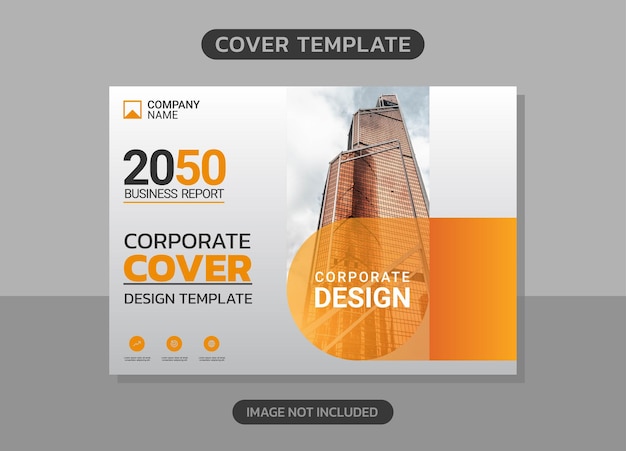 Corporate book cover horizontal design