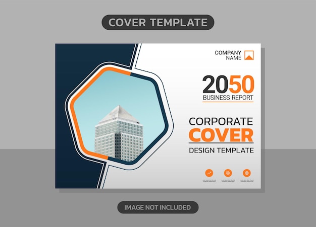 Corporate book cover horizontal design