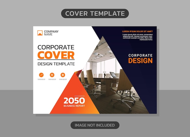 Corporate book cover horizontal design