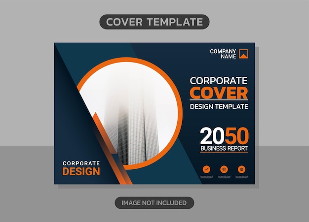 Corporate book cover horizontal design