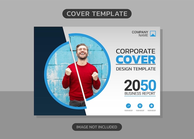 Vector corporate book cover horizontal design