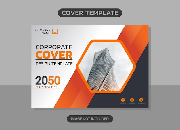 Corporate book cover horizontal design