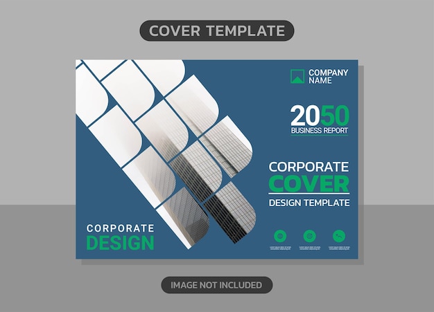 Vector corporate book cover horizontal design