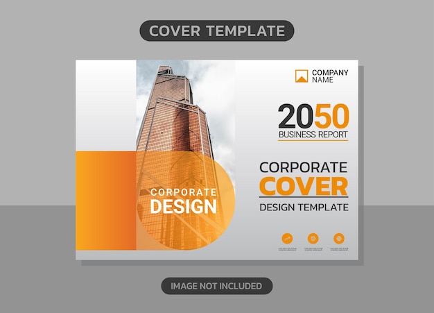 Corporate book cover horizontal design