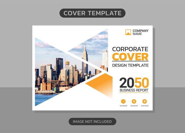 Corporate book cover horizontal design