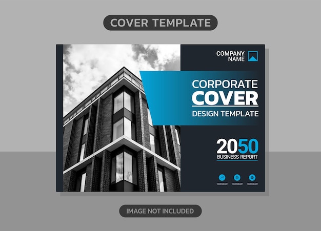 Corporate book cover horizontal design