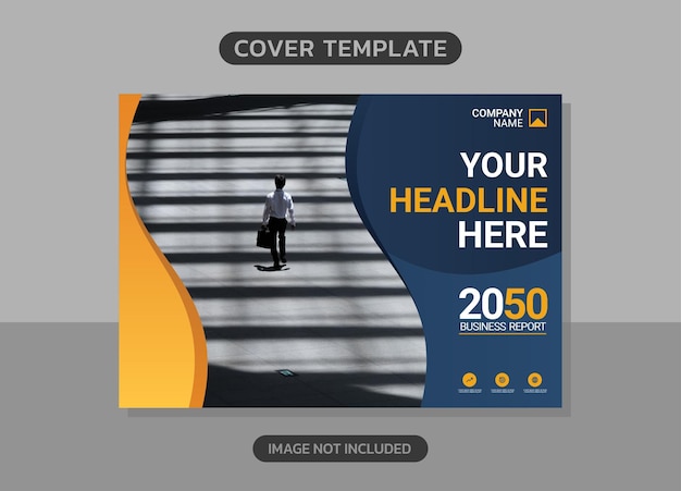 Vector corporate book cover horizontal design