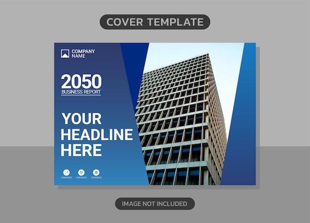 Vector corporate book cover horizontal design