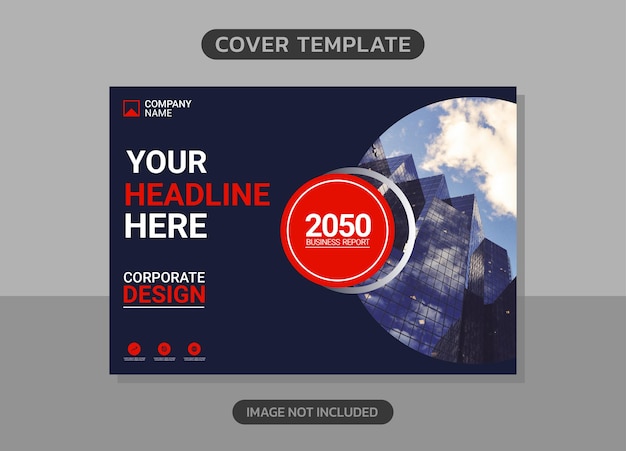 Vector corporate book cover horizontal design