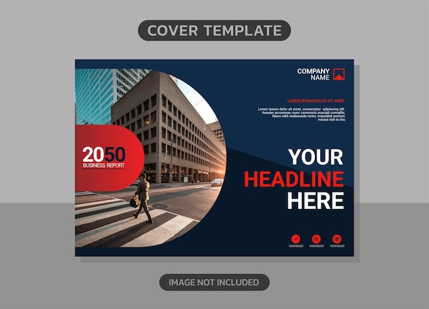 Corporate book cover horizontal design