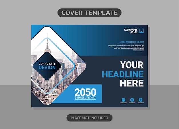 Corporate book cover horizontal design