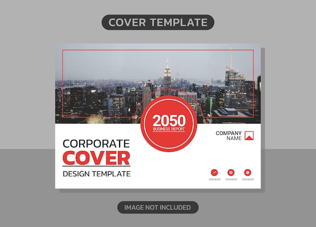 Vector corporate book cover horizontal design