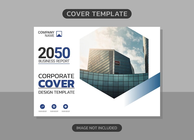 Corporate book cover horizontal design