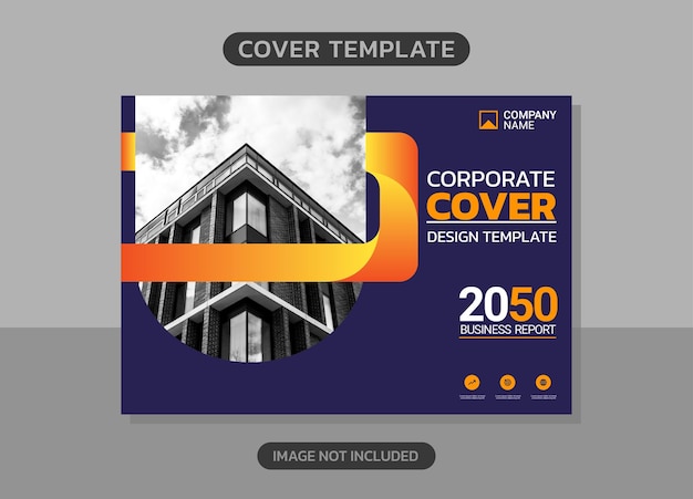 Corporate book cover horizontal design