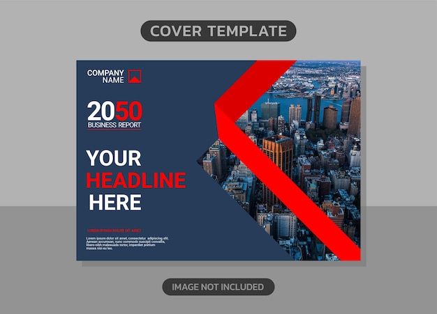 Vector corporate book cover horizontal design