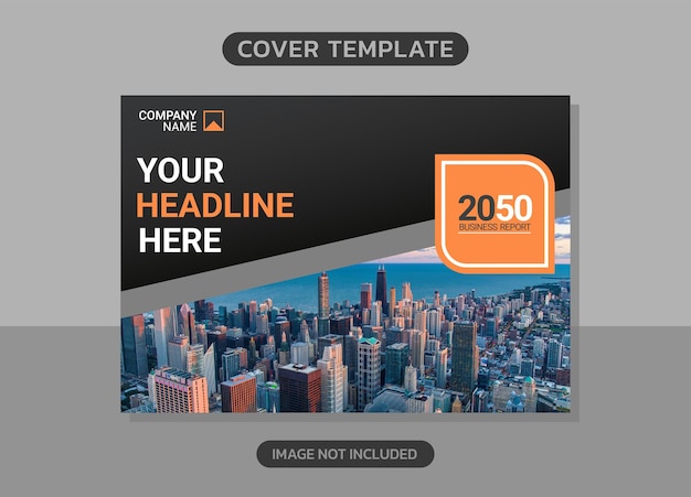 Vector corporate book cover horizontal design