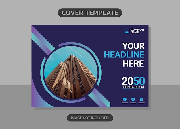 Vector corporate book cover horizontal design