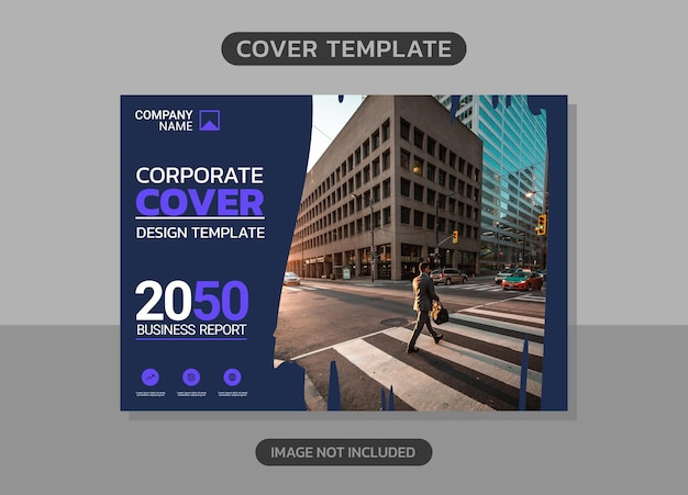 Corporate book cover horizontal design