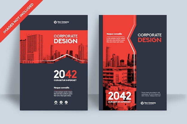 Corporate book cover ontwerpsjabloon