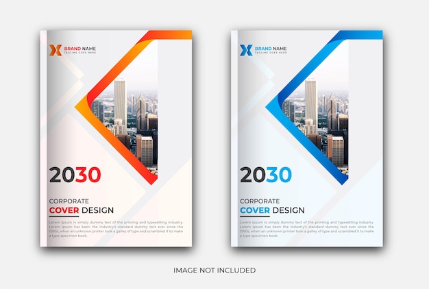 Corporate book cover template design