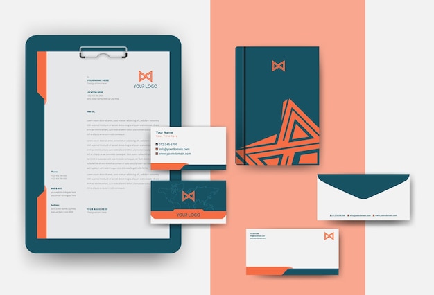 Vector corporate brand identity set