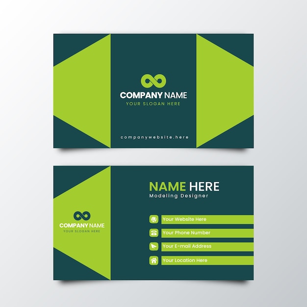 Шаблон дизайна карточки корпоративного брендинга