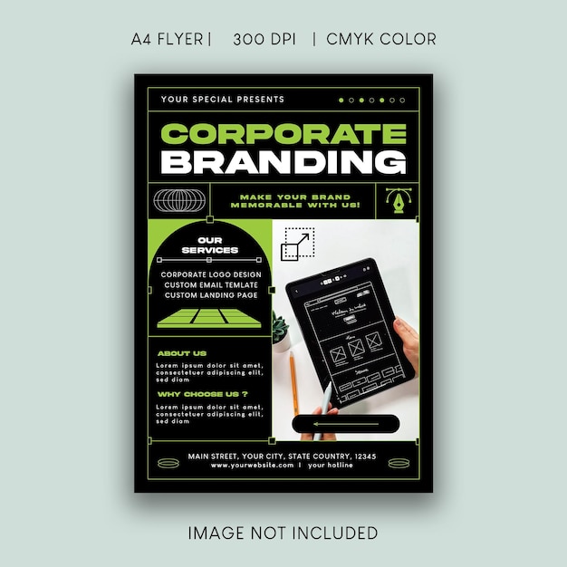 Flyer di branding aziendale