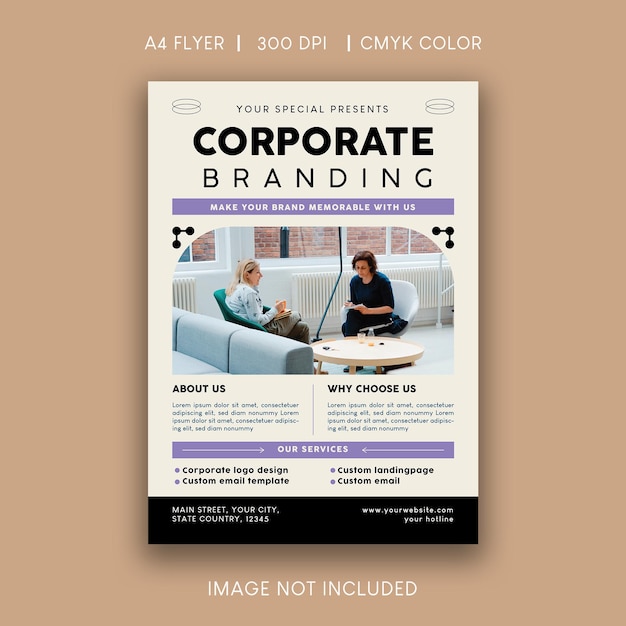 Vector corporate branding flyer